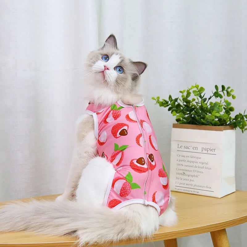Cat Surgery Recovery Suit for Female Cats Spay Surgery, Breathable Anti-Licking Kitten Onesie Pet After Surgery Wear Fast Shippi