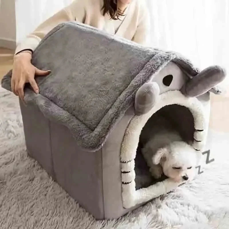 Indoor Warm Dog House Soft Bed Tent House Removable and Washable Cushion