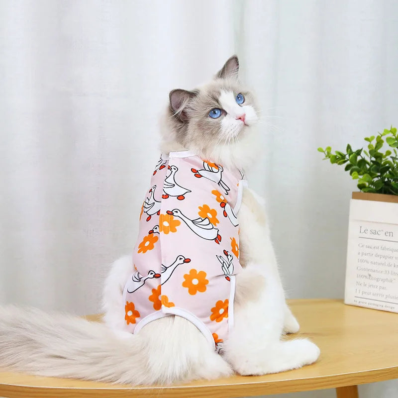 Cat Surgery Recovery Suit for Female Cats Spay Surgery, Breathable Anti-Licking Kitten Onesie Pet After Surgery Wear Fast Shippi