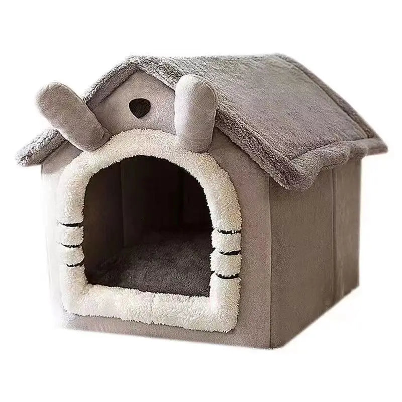 Indoor Warm Dog House Soft Bed Tent House Removable and Washable Cushion