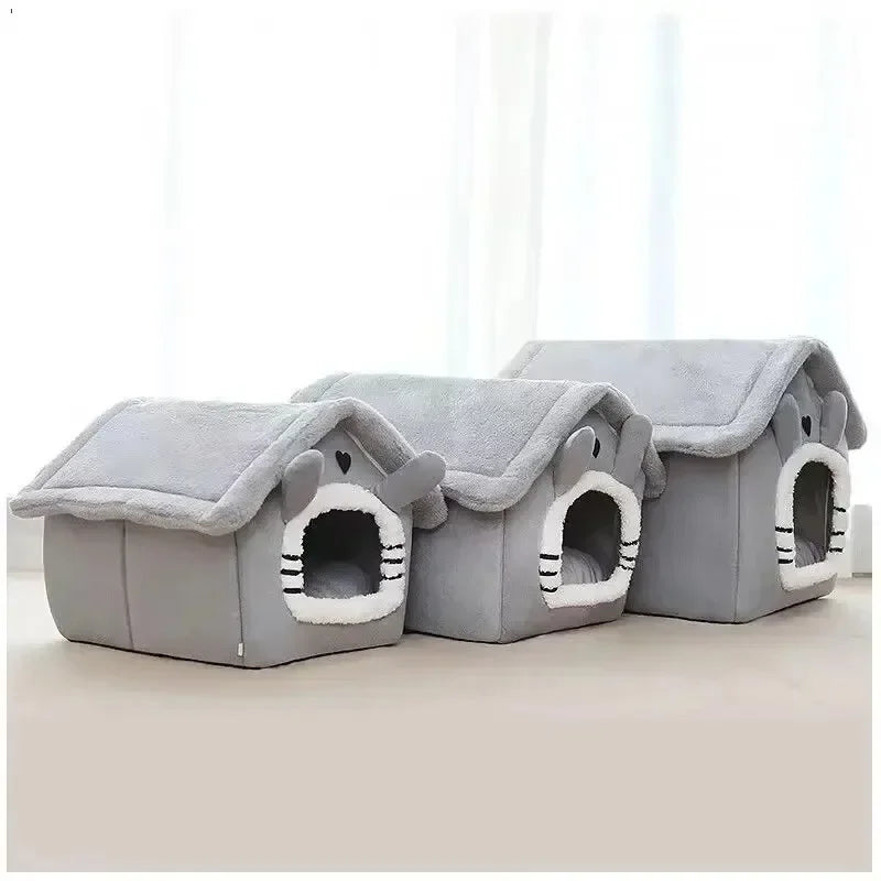 Indoor Warm Dog House Soft Bed Tent House Removable and Washable Cushion