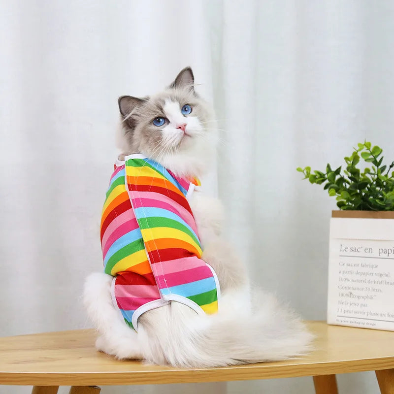 Cat Surgery Recovery Suit for Female Cats Spay Surgery, Breathable Anti-Licking Kitten Onesie Pet After Surgery Wear Fast Shippi