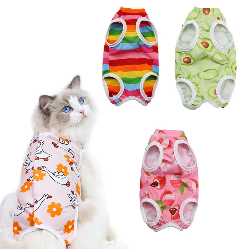 Cat Surgery Recovery Suit for Female Cats Spay Surgery, Breathable Anti-Licking Kitten Onesie Pet After Surgery Wear Fast Shippi