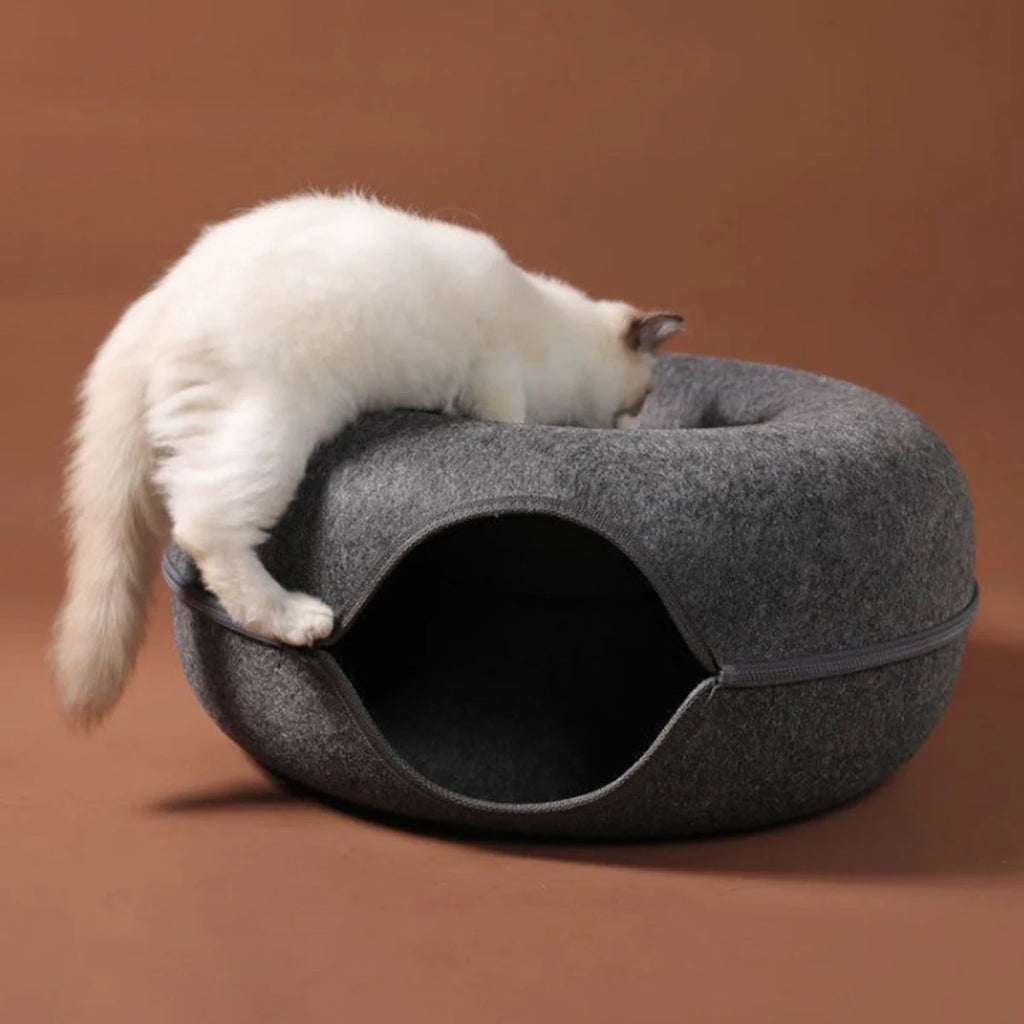MeowMoon - Interactive Round Small Cat Donut Sleeping Pet Toy
